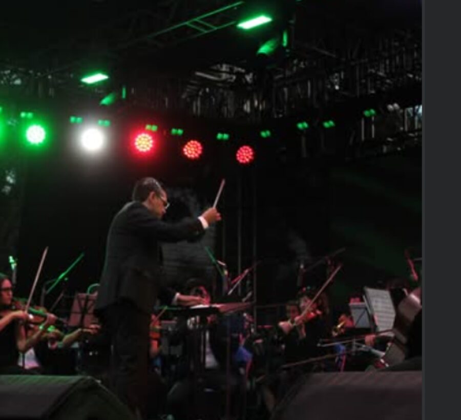 El director frente a la orquesta